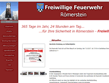 Tablet Screenshot of feuerwehr-roemerstein.de
